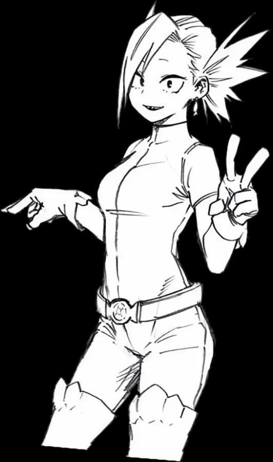 croquis de Tatami Nakagame de l'annimé my hero academia