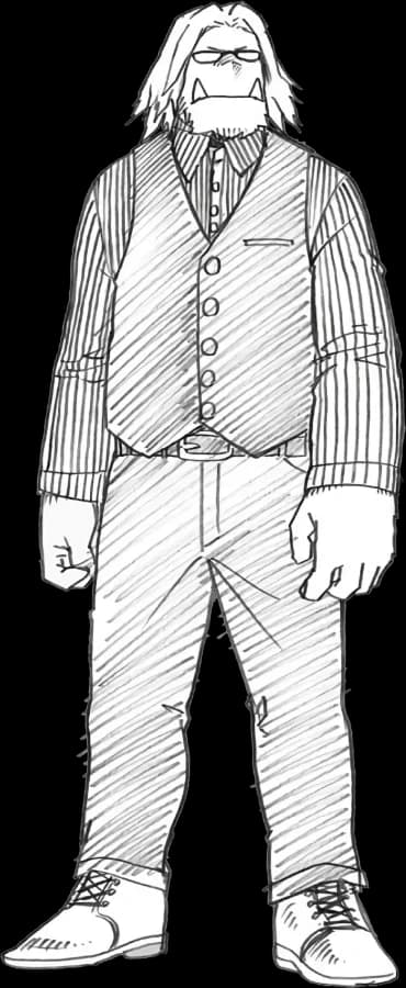 croquis de Jūrōta Shishida de l'annimé my hero academia
