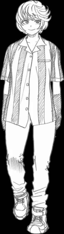 croquis de Supēsu Hīrō Jū-san Gō de l'annimé my hero academia