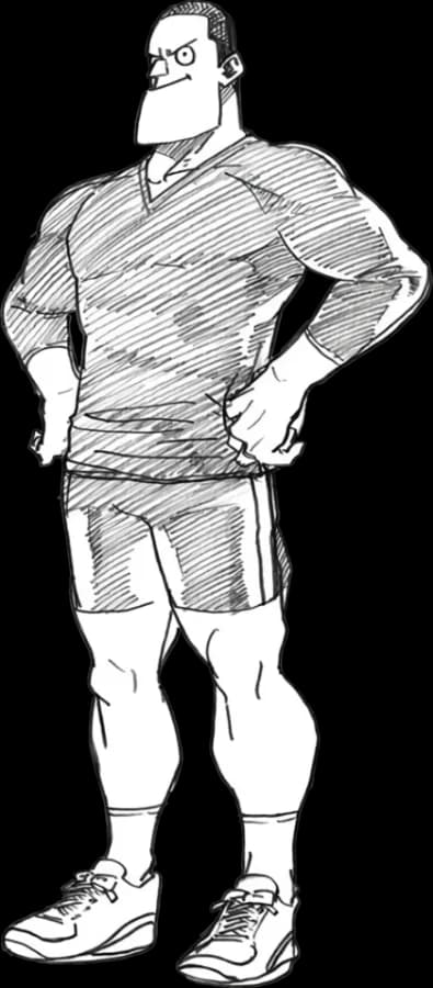 croquis de Tatsuyuki Tokoname de l'annimé my hero academia